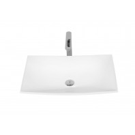 25-3/8-Inch Stone Resin Solid Surface Bathroom Vessel Sink